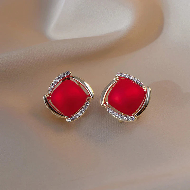 New trendy square Korean earrings - KE485