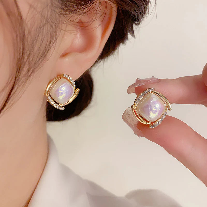 New trendy square Korean earrings - KE485