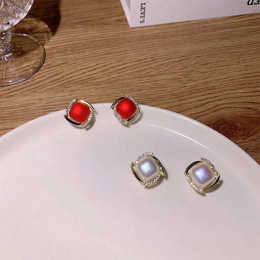 New trendy square Korean earrings - KE485
