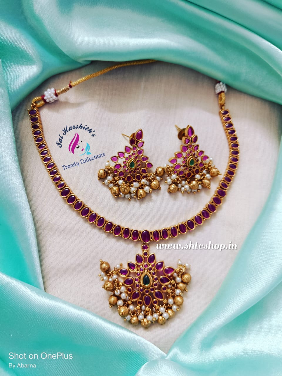 Kempu Stone Necklace - SHTC524