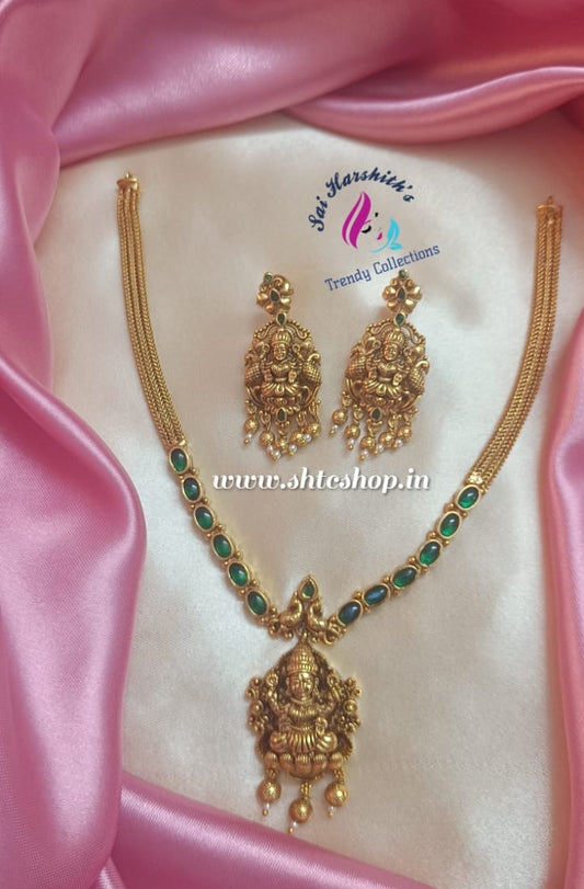 Temple Finish Kempu Necklace - SHTC558