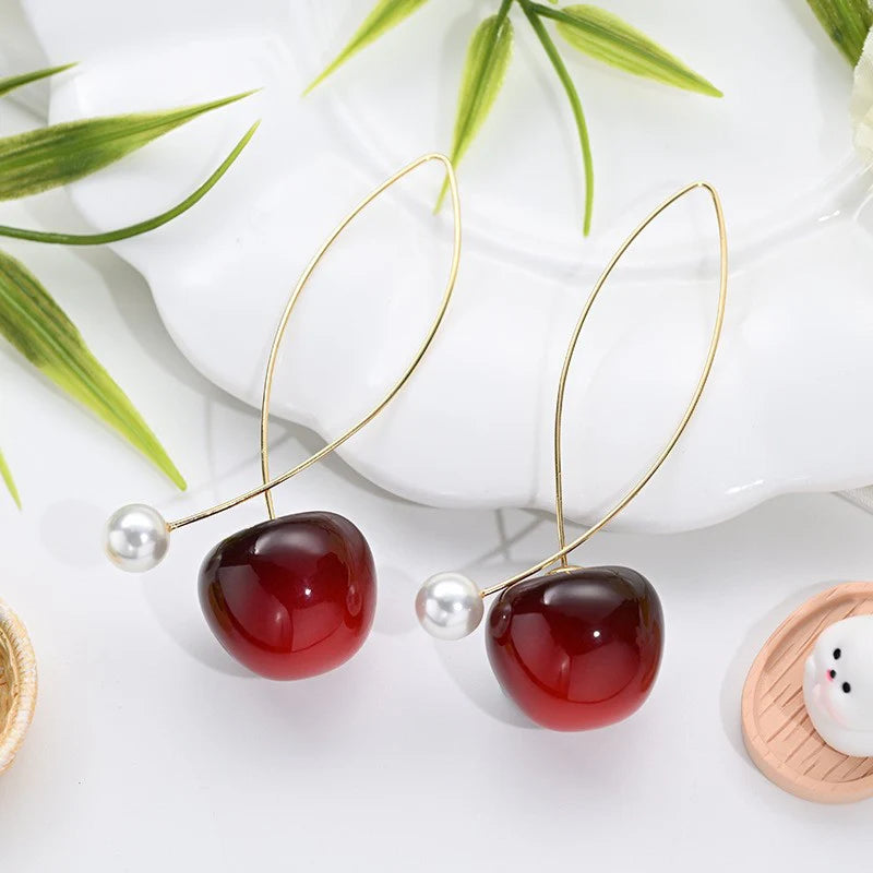 Cherry Korean Earrings for Women - KE597