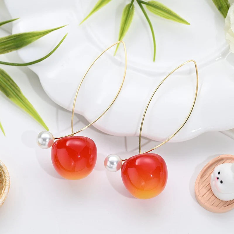 Cherry Korean Earrings for Women - KE597