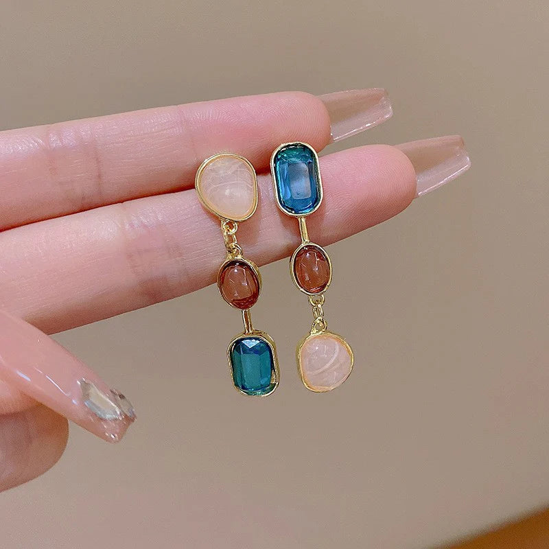 symmetrical Colourful Korean Earrings - KE607