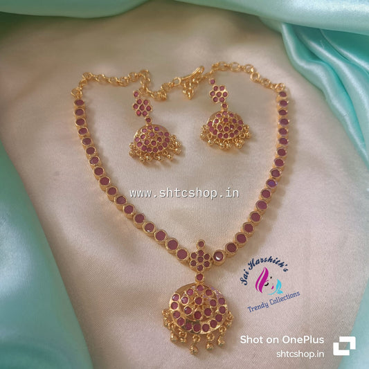Traditional Impon Necklace - SHTC769 - Sai Harshith's Trendy Collections