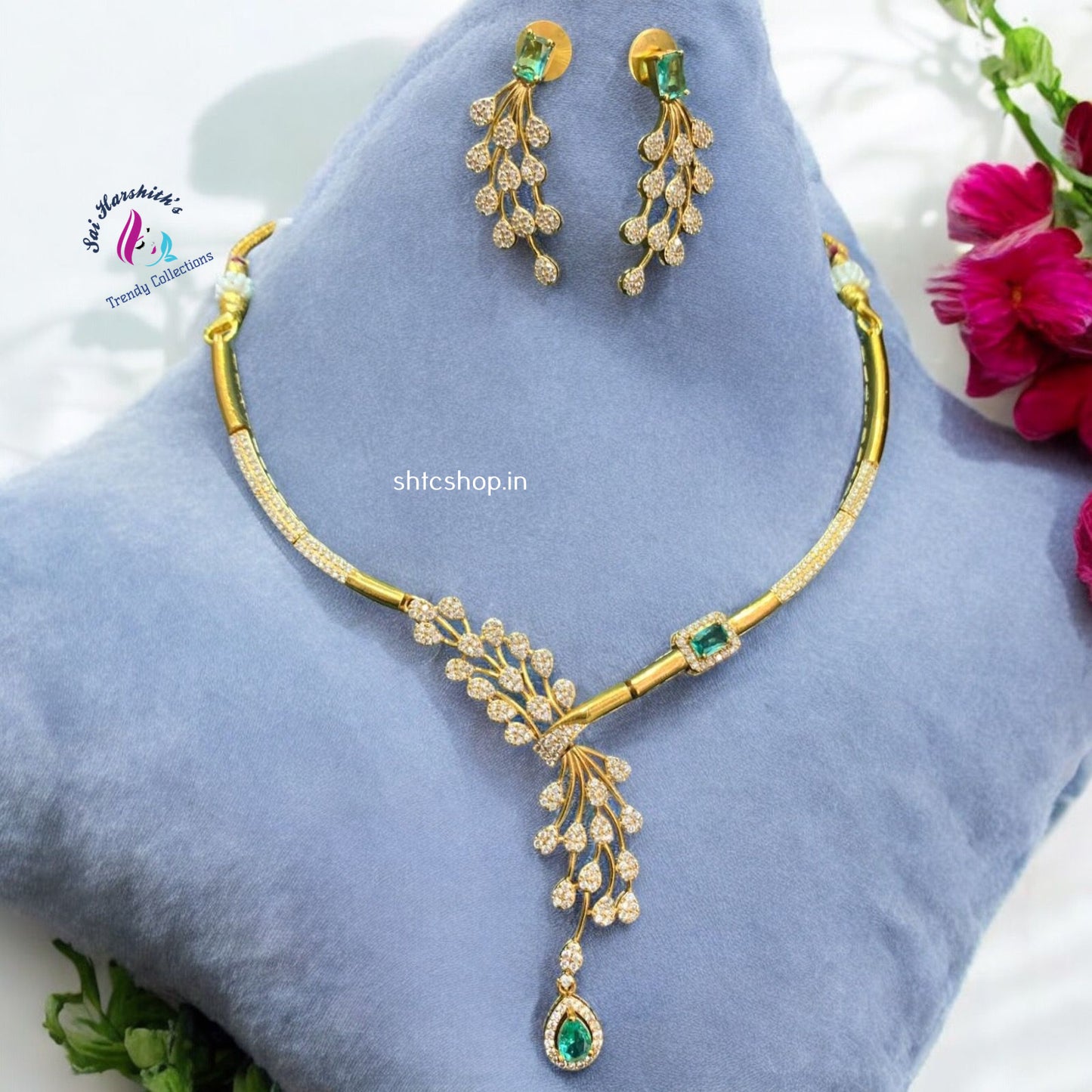 Trendy Matte Necklace set - SHTC778