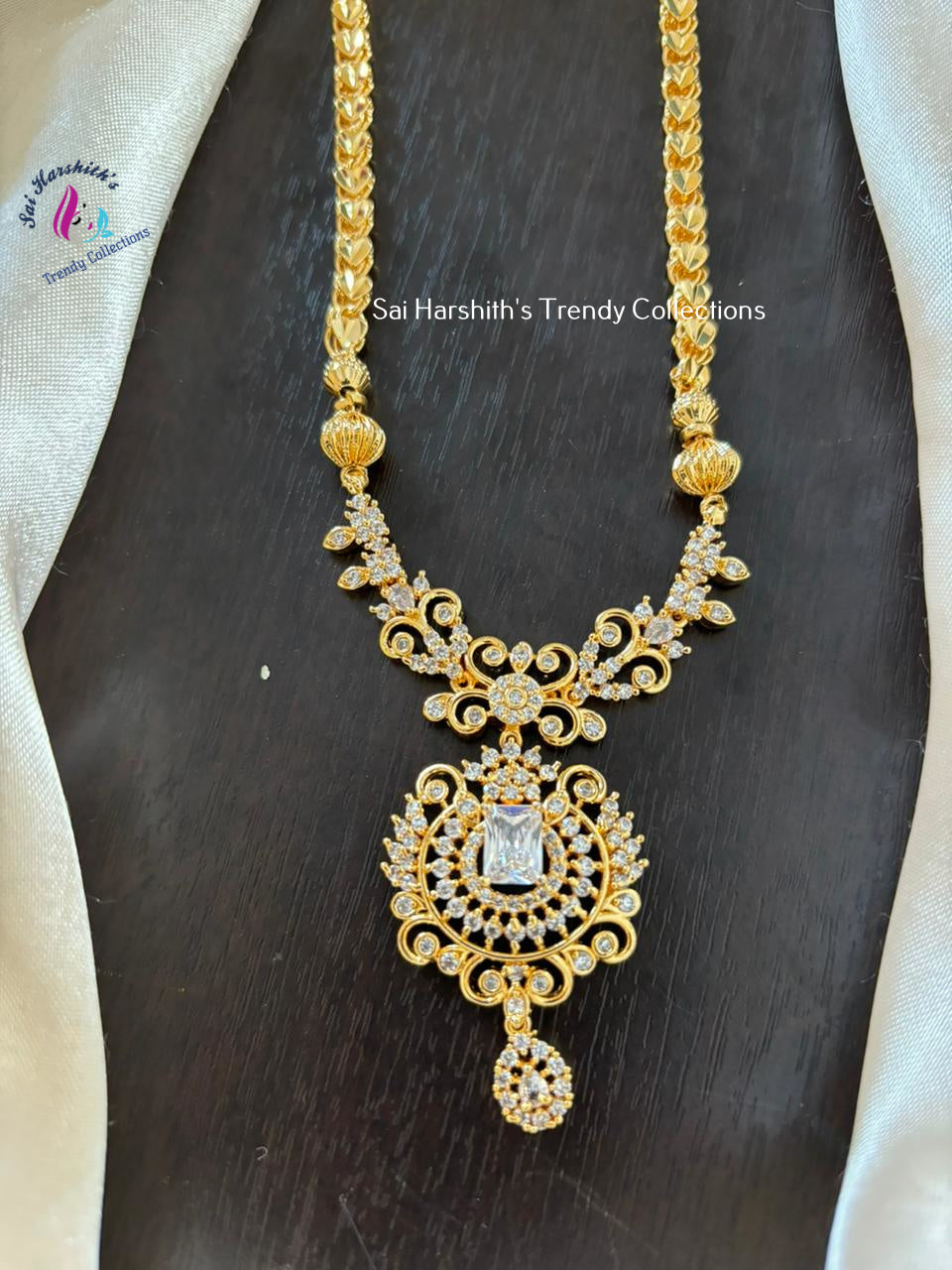 Impon Necklace with AD Stones - SHTC860