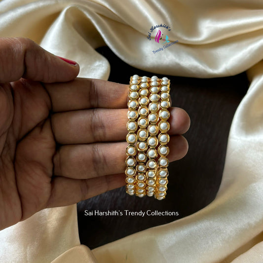 Pearl Bangles set of 4 - SHTC876