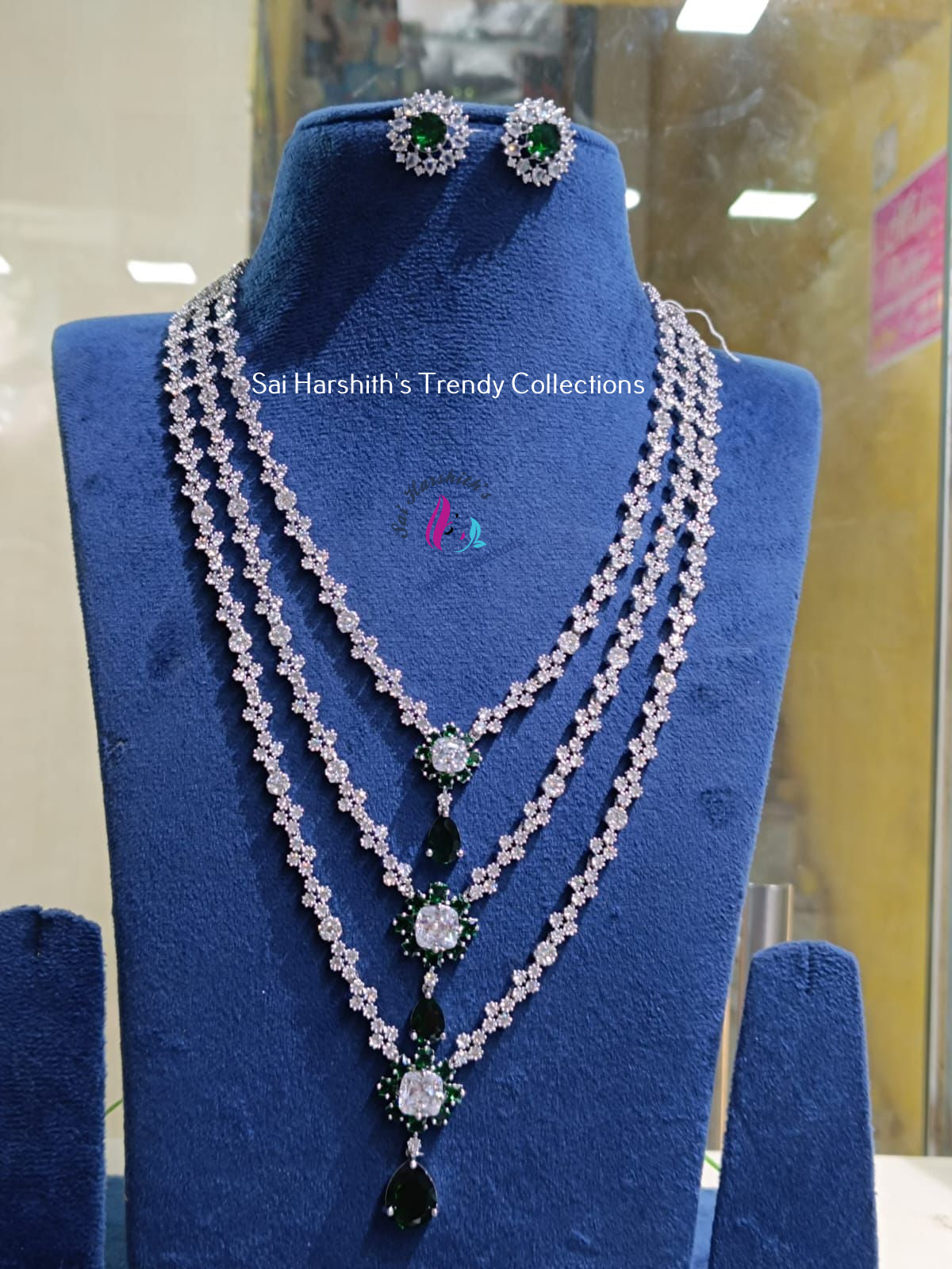 Neeta Ambani Inspired Statement  Necklace set - SHTC889