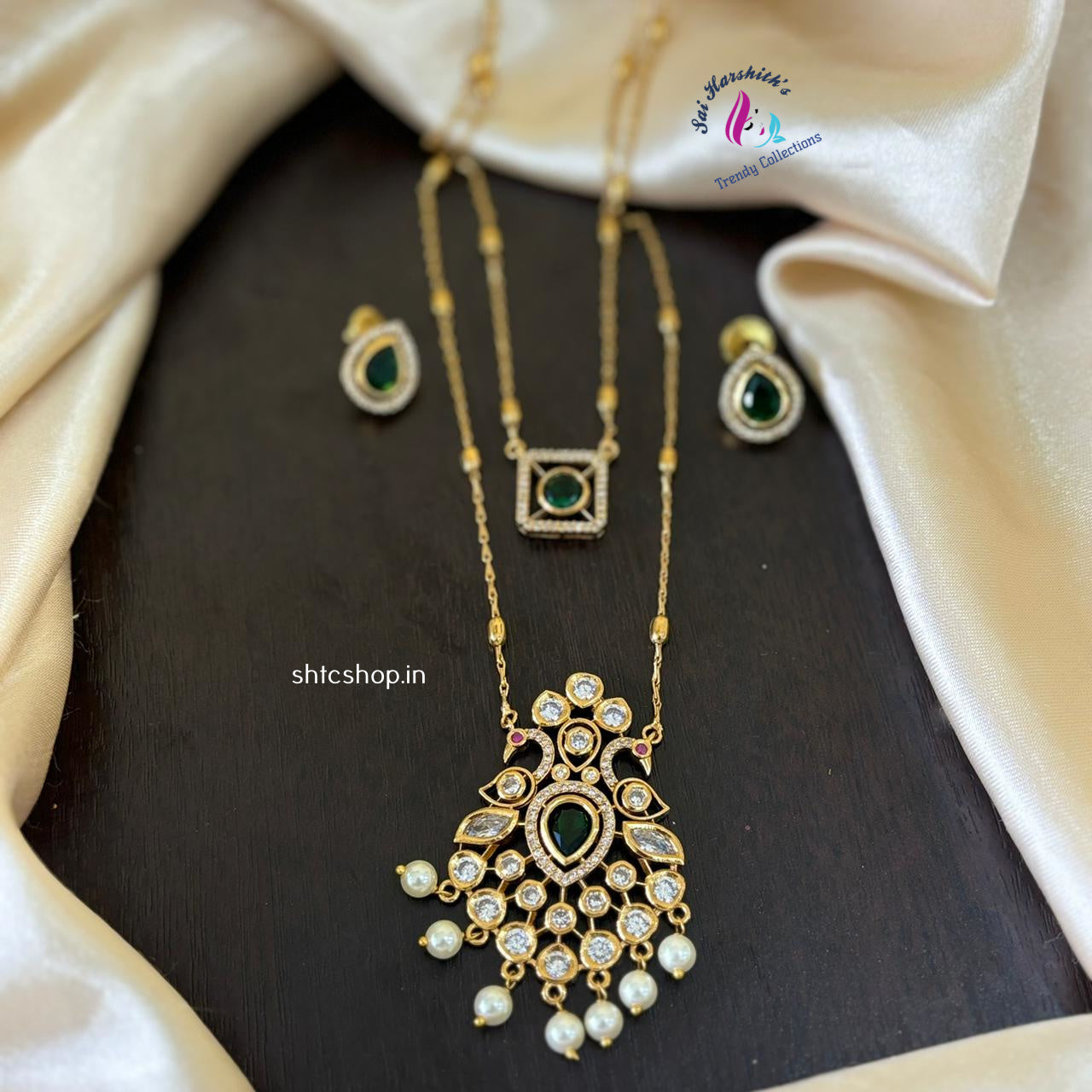 2 Layer Korean Fusion Indian Necklace sets - SHTC905