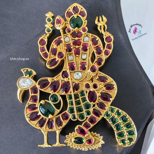 Murugar Pendant with Kempu Stone - SHTC934