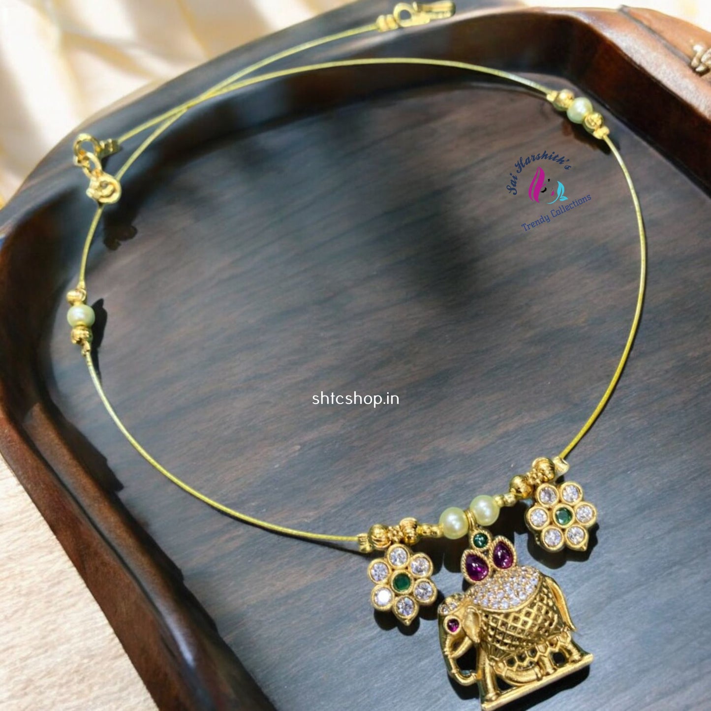 New Trendy invisible Kempu stone Necklace - SHTC975