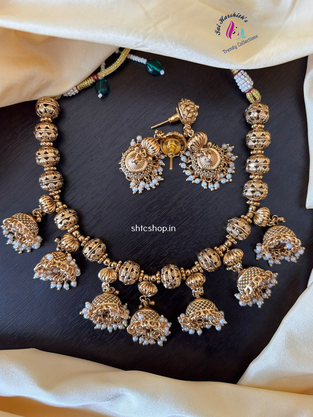 Jumka Style Necklace without Stones - SHTC995