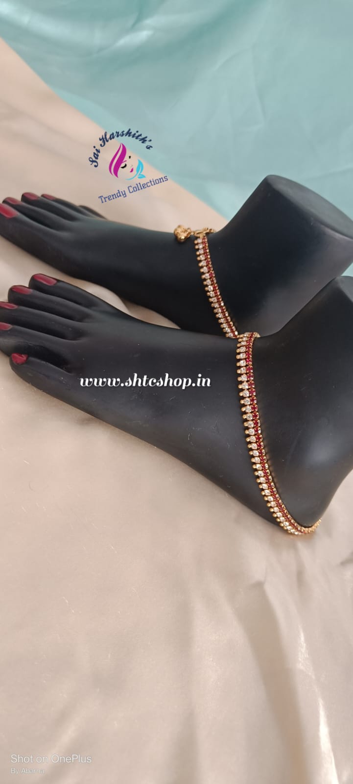 Five Metal Gold Finish Anklet  - SHTC613