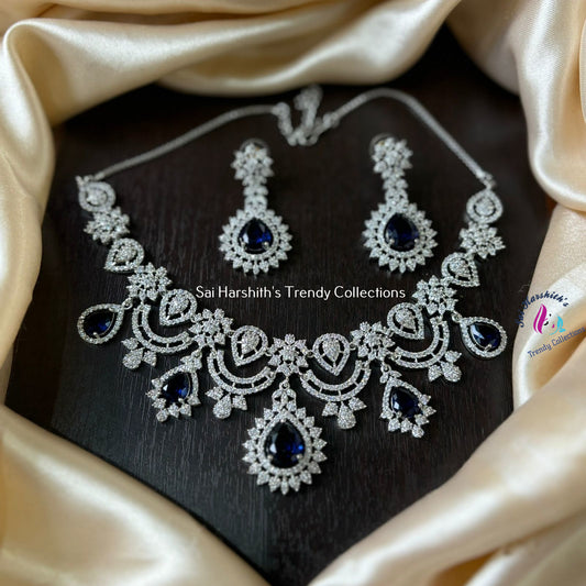 Radiant Aura Zirconia Adorned Choker with Tikka - SHTC646