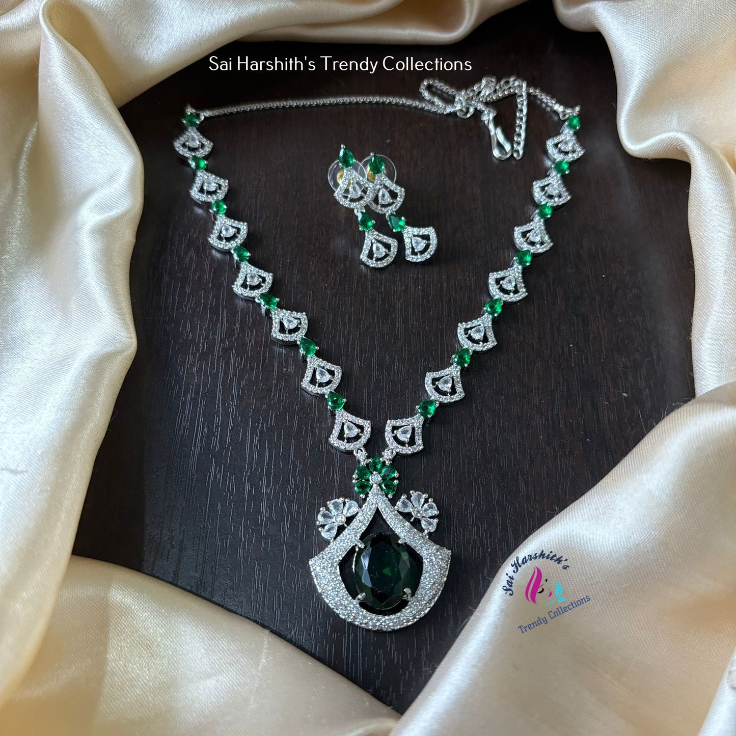 CharmCascade CZ Necklace - SHTC651