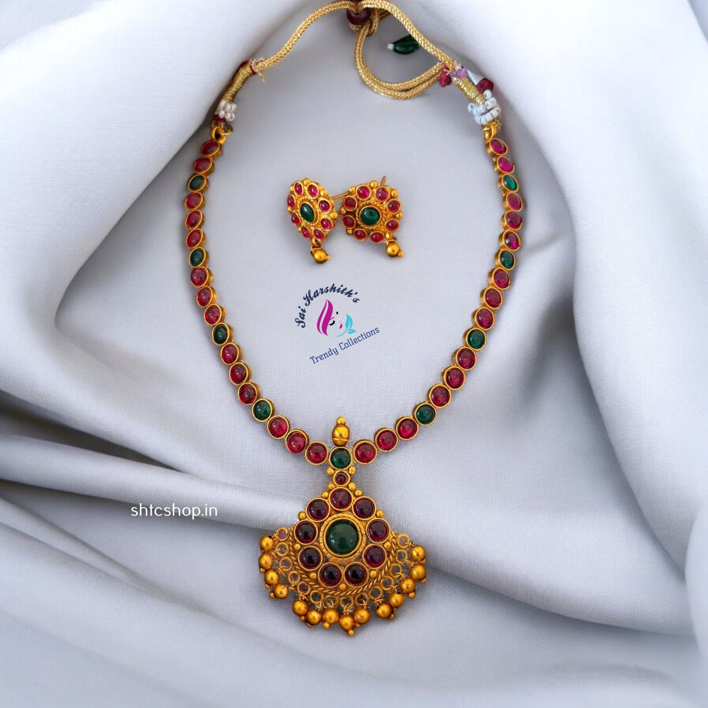 Traditional Kempu Necklace - SHTC880