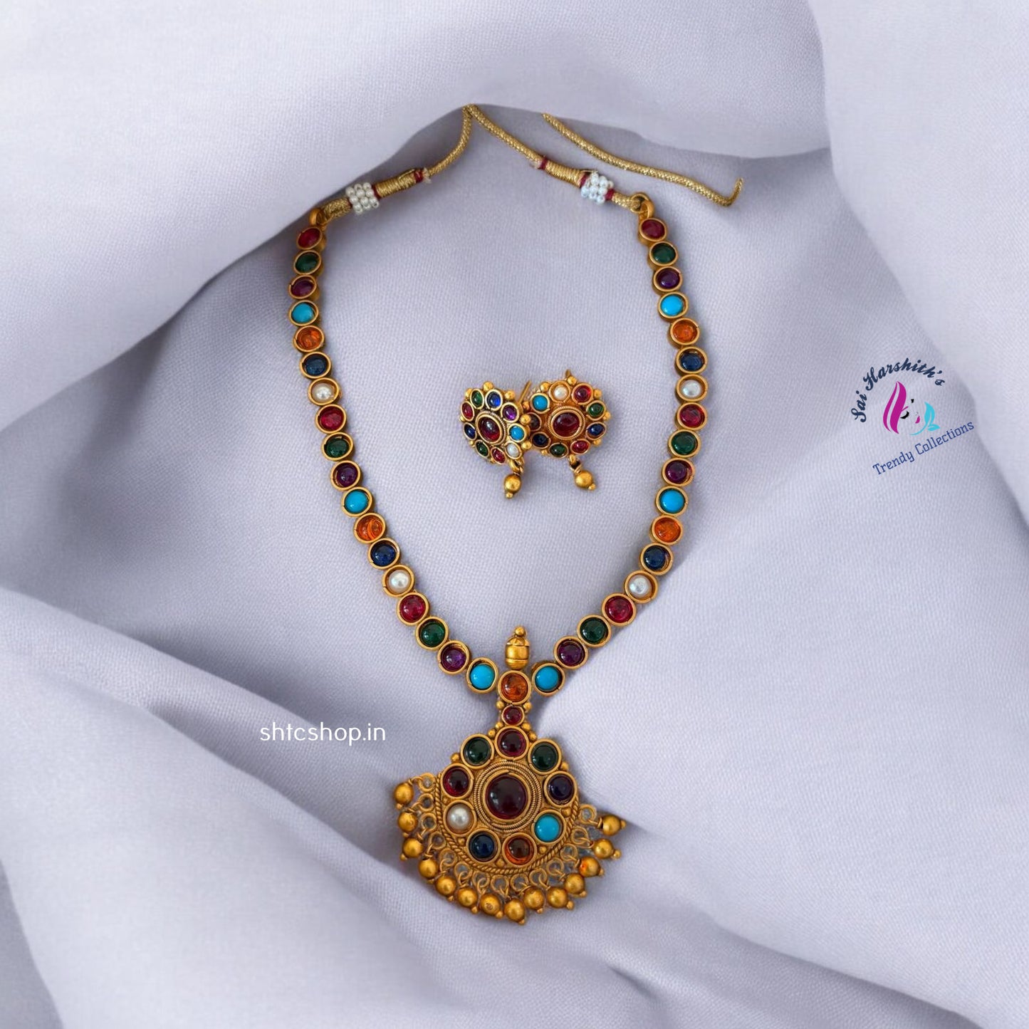 Traditional Kempu Necklace - SHTC880