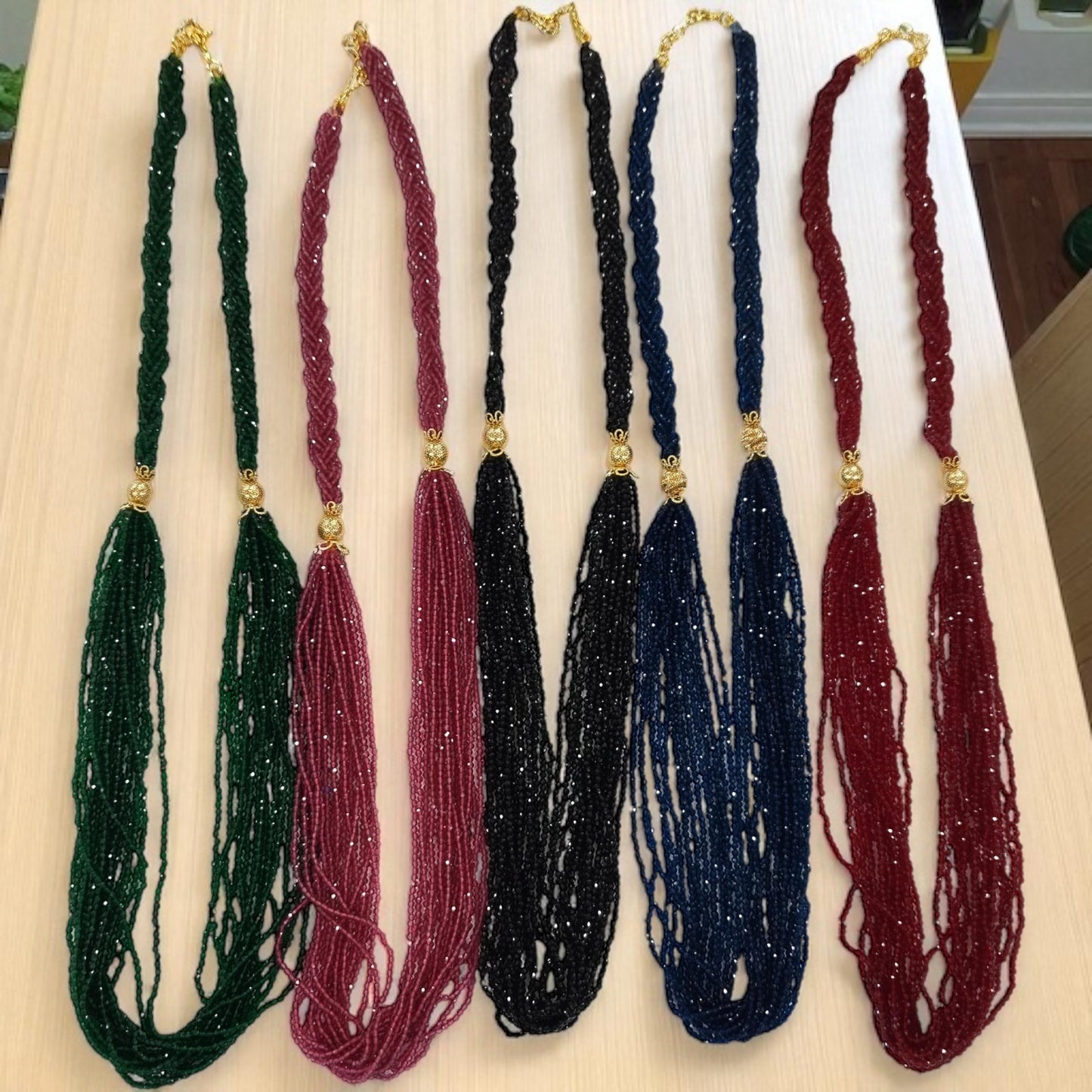 Premium Quality Muti layer crystal Beaded Chain - SHTC1340