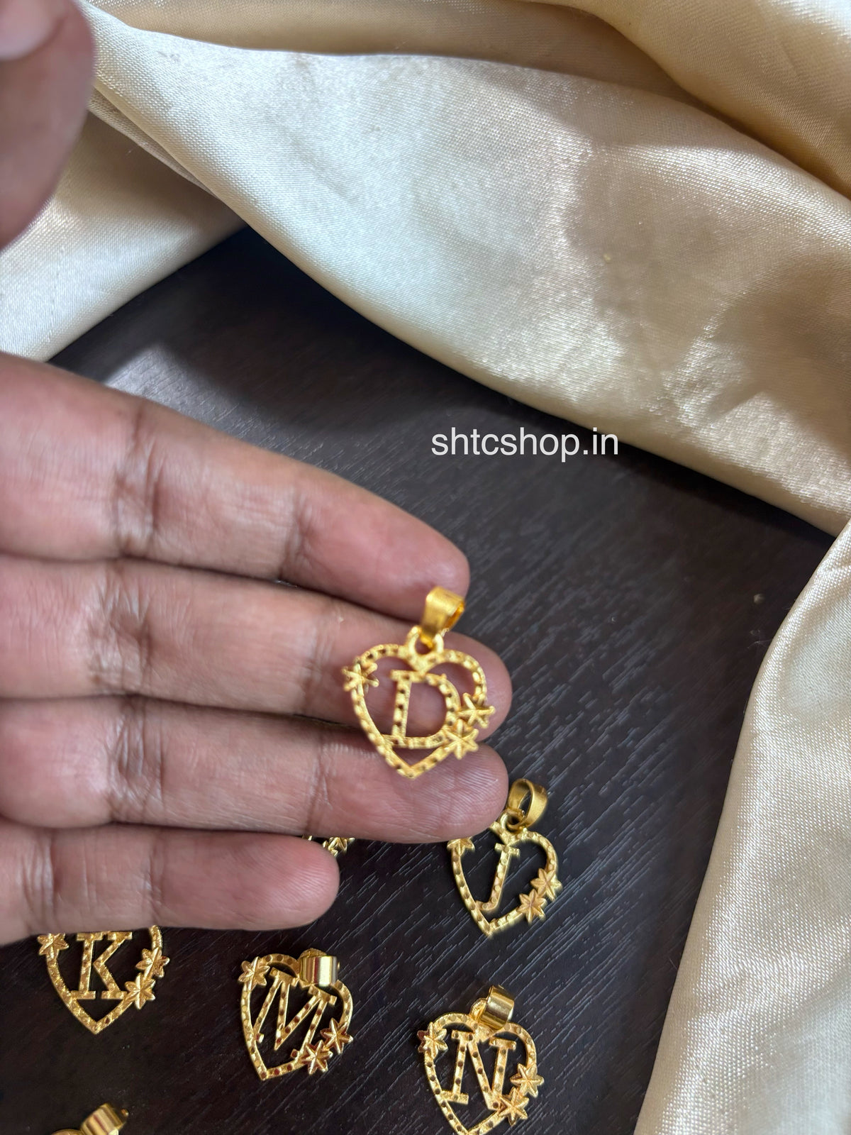 1 Gram Gold Polished Initial Letter Pendants - SHTC1964