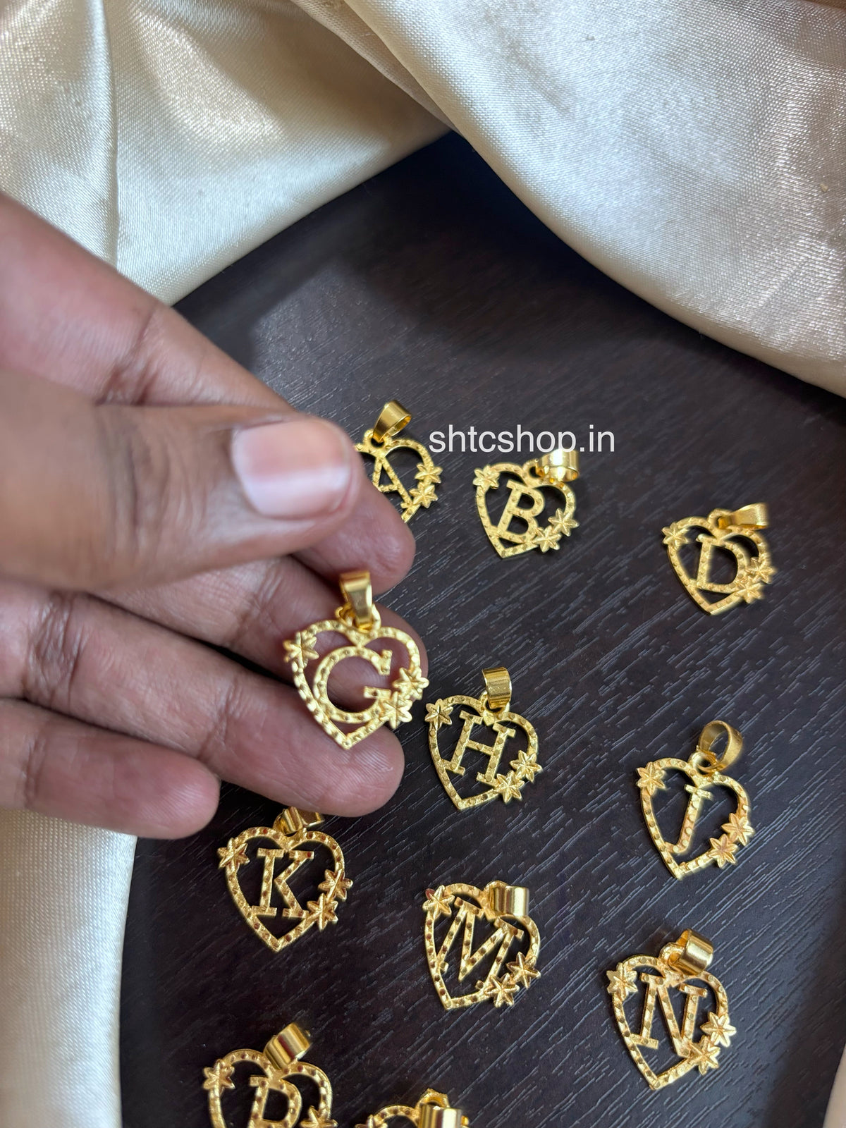 1 Gram Gold Polished Initial Letter Pendants - SHTC1964