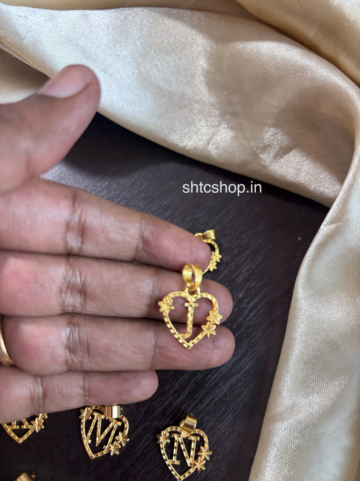 1 Gram Gold Polished Initial Letter Pendants - SHTC1964