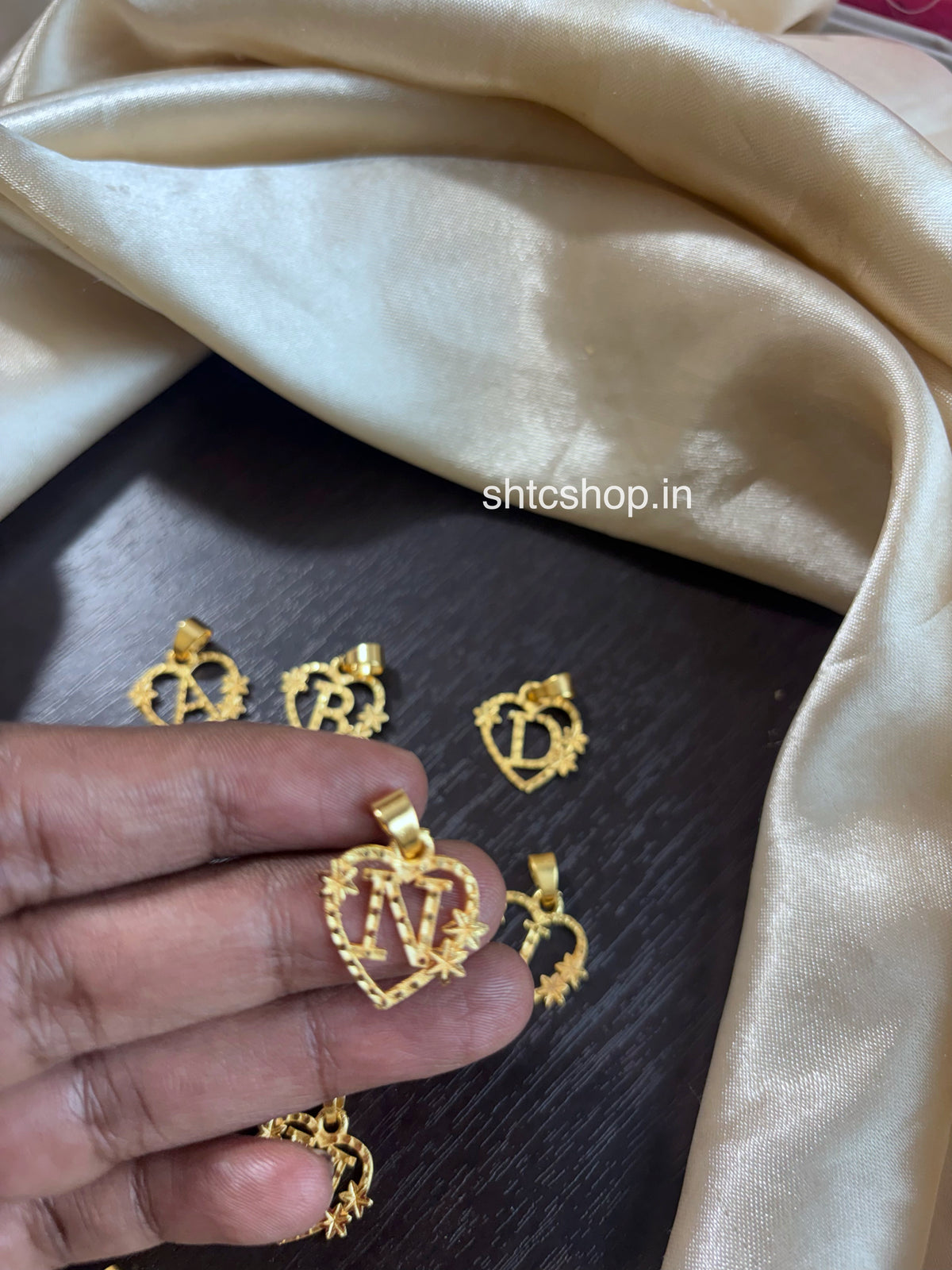 1 Gram Gold Polished Initial Letter Pendants - SHTC1964