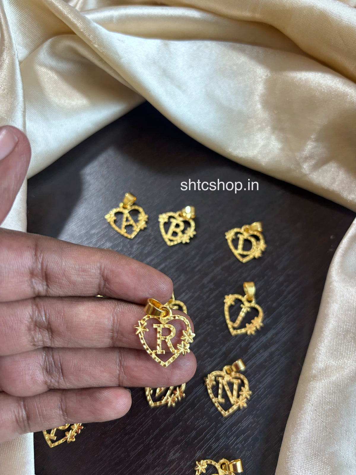 1 Gram Gold Polished Initial Letter Pendants - SHTC1964