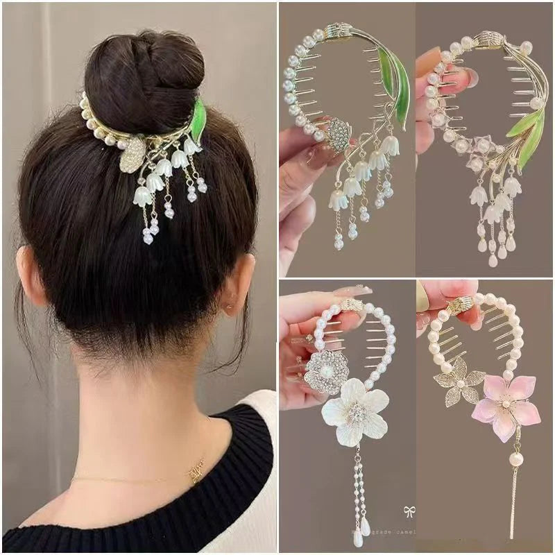 Double fish tail ball buckle Korean hairclip - KE552