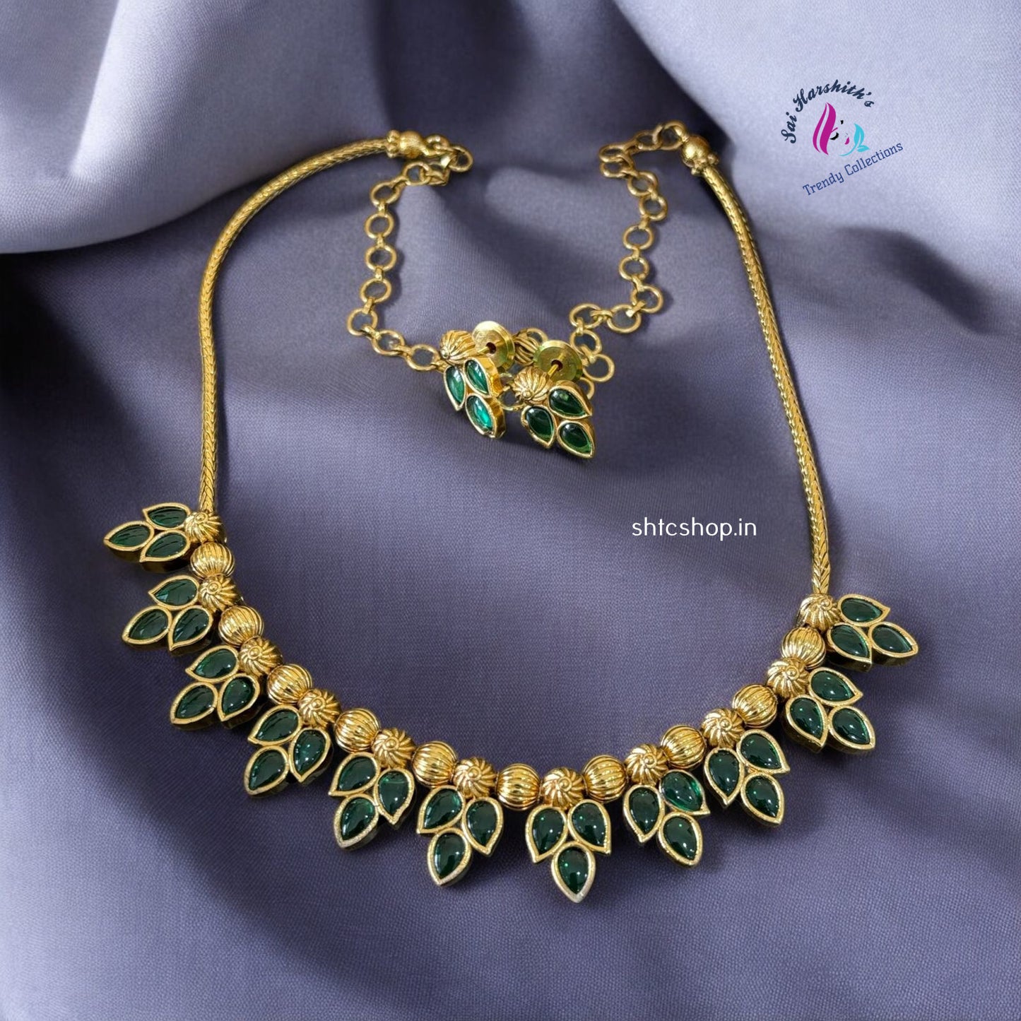 Elegant Kempu Necklace sets - SHTC907