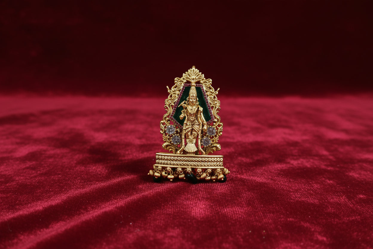 3D Meeenakshi amman Pendant with Matte Finish - SHTC1795